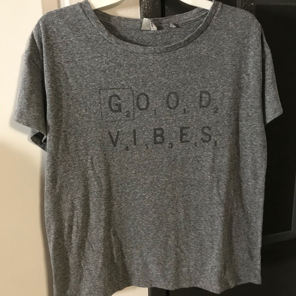 EUC Junk Food Good Vibes Scrabble Graphic T shirt